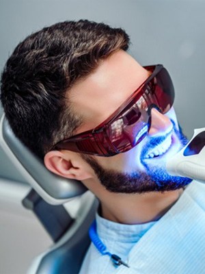 a patient undergoing cosmetic dentistry near North Hills